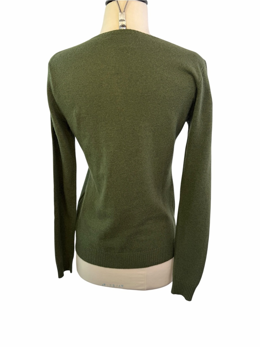 Ralph Lauren Sport Olive V-Neck Merino Wool Sweater Polo Horse Med - Picture 6 of 13